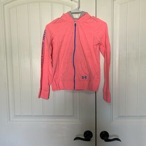 Under Armour Kids Coral Pink Jacket with Blue Accents